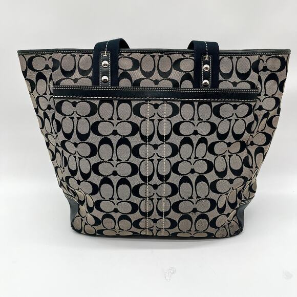 COACH VINTAGE Y2K Signature Jacquard Shoulder Bag, Large Tote - Picture 8 of 15